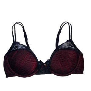 Jennifer Lopez Intimates Black and Red Bra